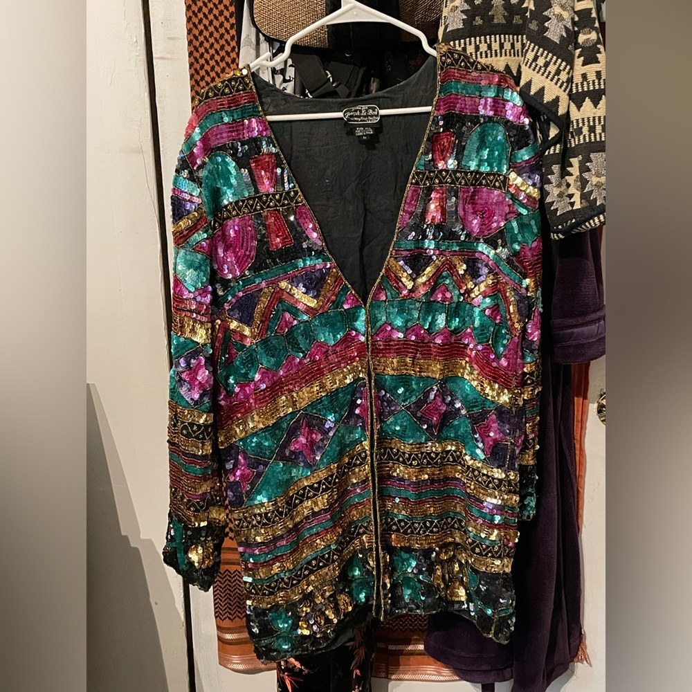 silk beaded jacket long and in perfect condition Joseph Le Bon